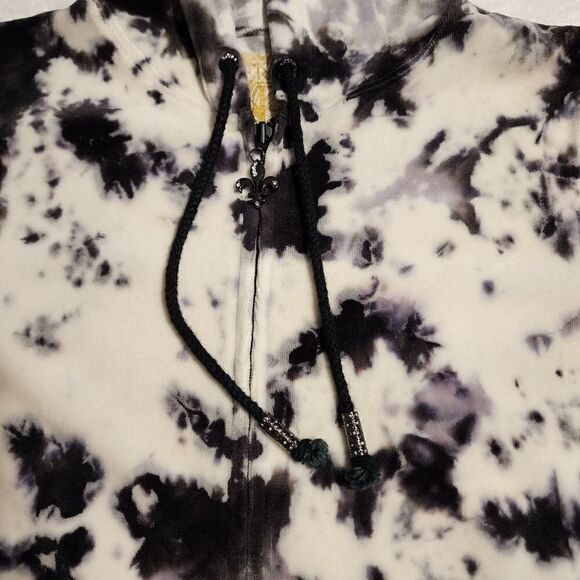 Royal Plush Womens Tie Dyed Velour Fitted Tunic Length Hoodie Size Small - Picture 4 of 8